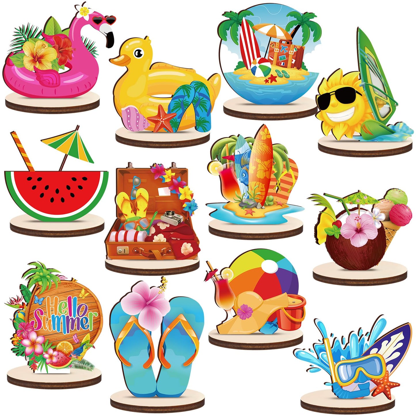 Summer Pool Party Table Centerpieces - 12 ct