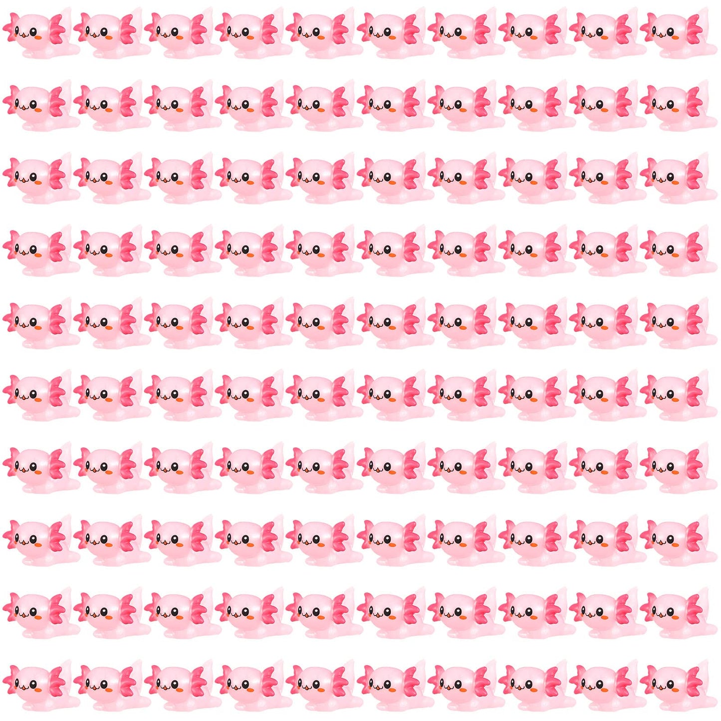 Pink Mini Axolotl Resin Figurines – 24 Pack