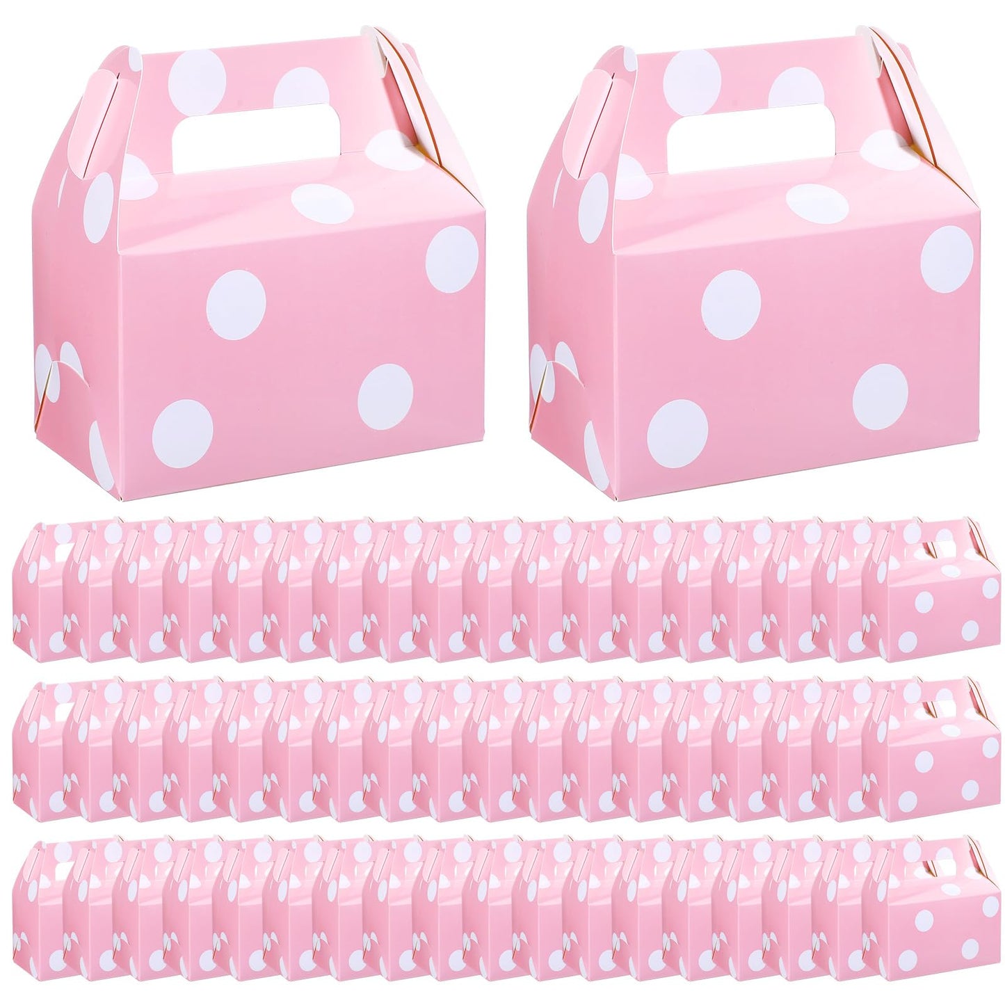 Pink Polka Dot Treat Boxes - 50 ct
