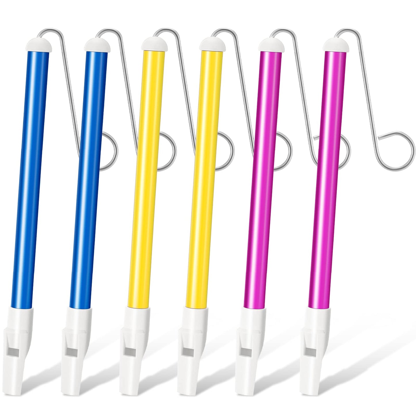 Civaner 6 Pcs Slide Whistle for Adults Slide Whistle for Kids Instrument Toy Musical Parent Child Games Educational Games Birthday Gifts Party Favors Supplies Blue Yellow Purple