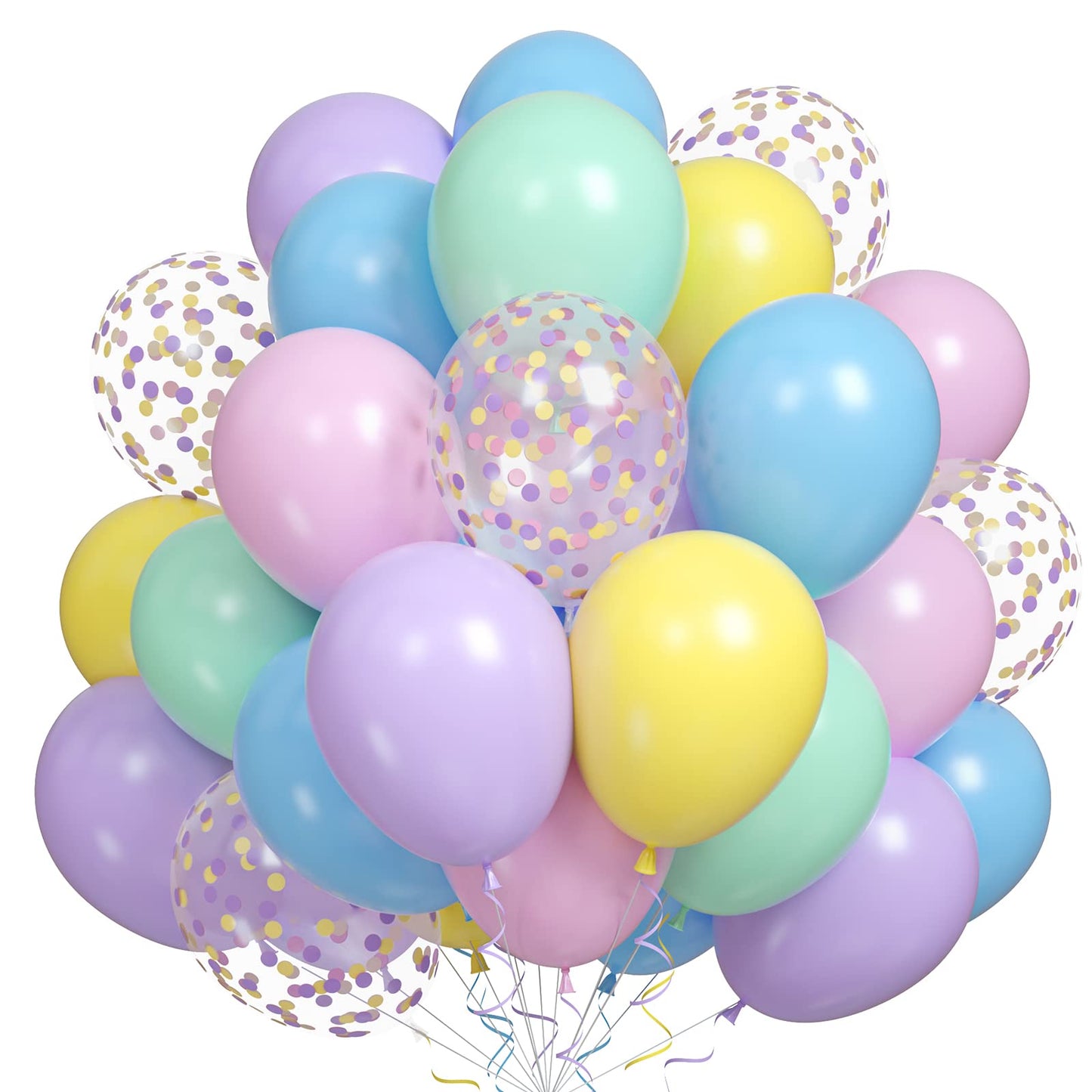 Pastel Rainbow Party Balloons Set