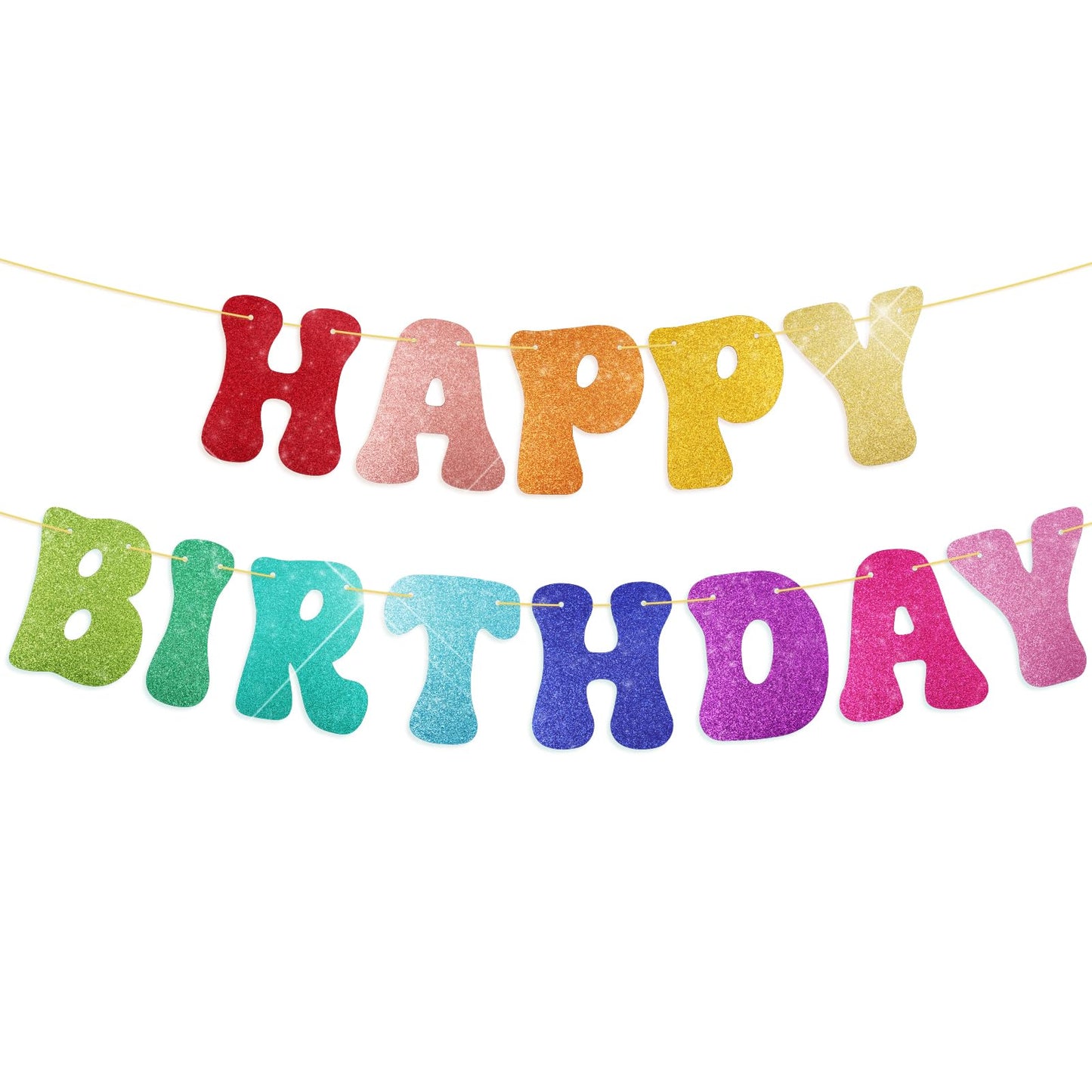 Rainbow Happy Birthday Banner