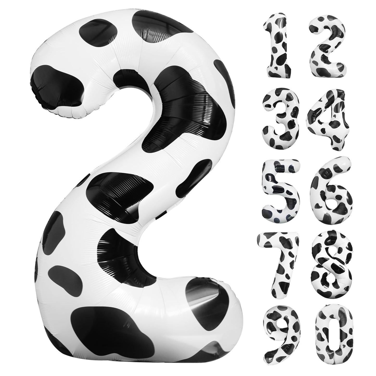 Cow Print Number 2 Balloon – 40 Inch, Moo Moo I'm Two
