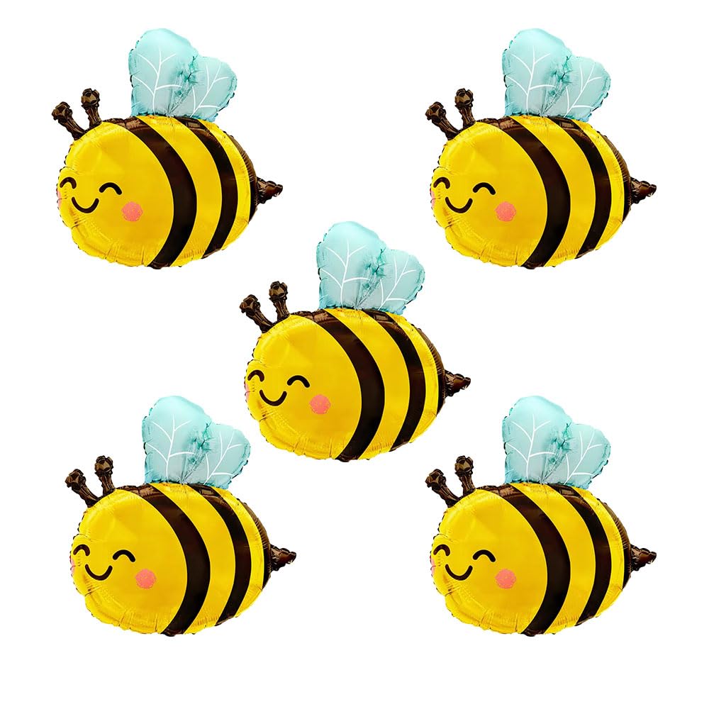 Bumble Bee Foil Party Balloons – 5 Pack 31.5 Inch