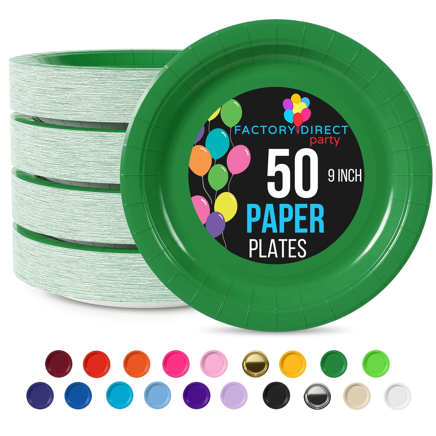 Emerald Green Heavy Duty Paper Plates