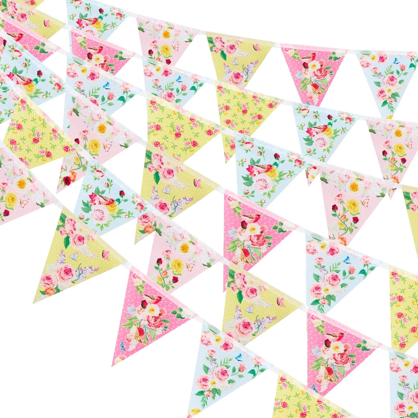 Floral Tea Party Pennant Banner