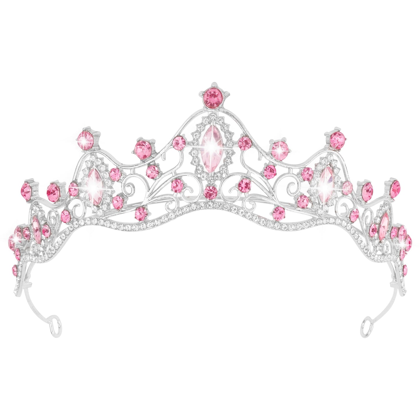 Shiny Pink Rhinestone Birthday Queen Tiara