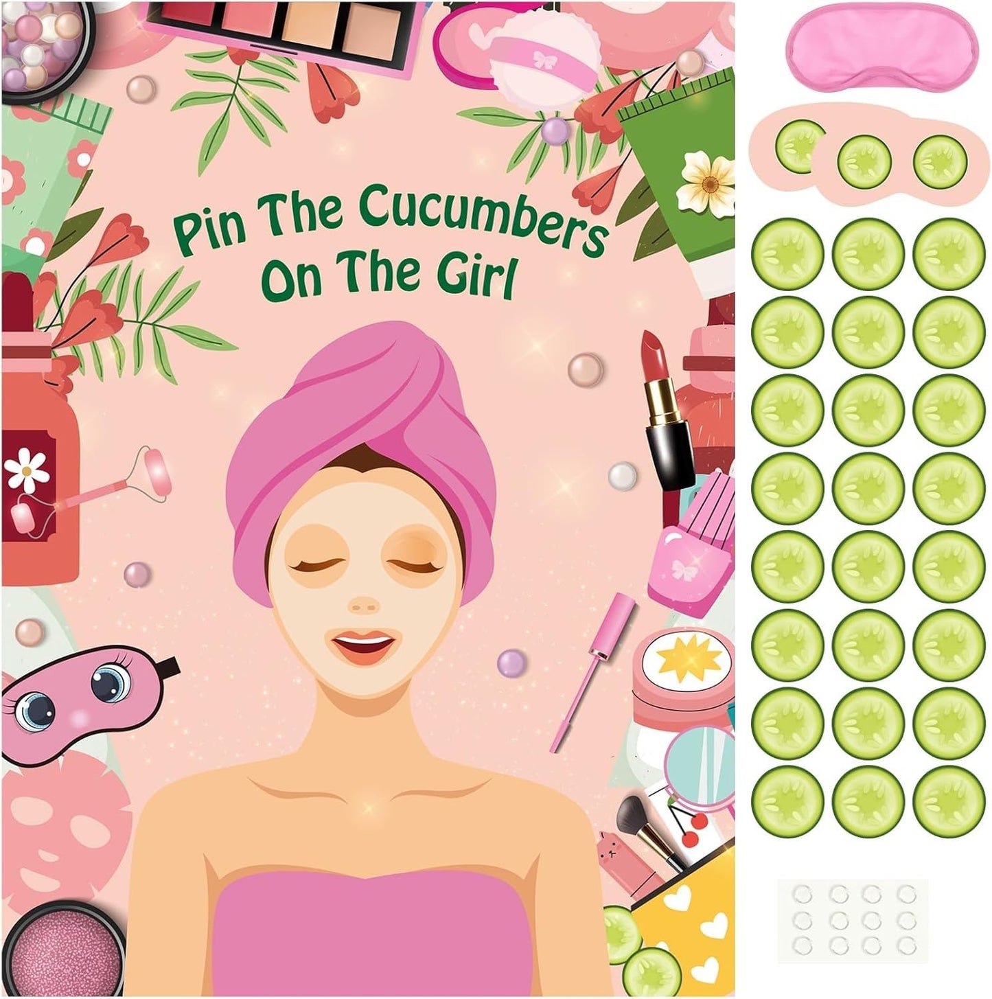 Pin the Cucumber on the Girl Spa Party Game
