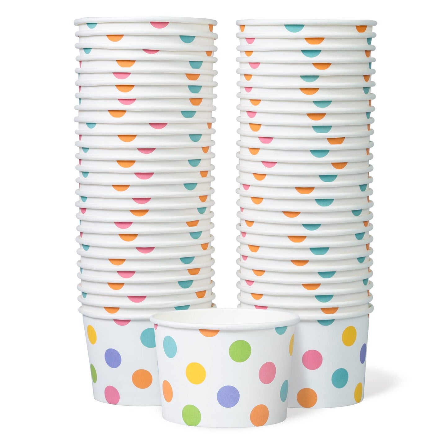 Pastel Polka Dot Disposable Dessert Bowls 9oz - 50 ct