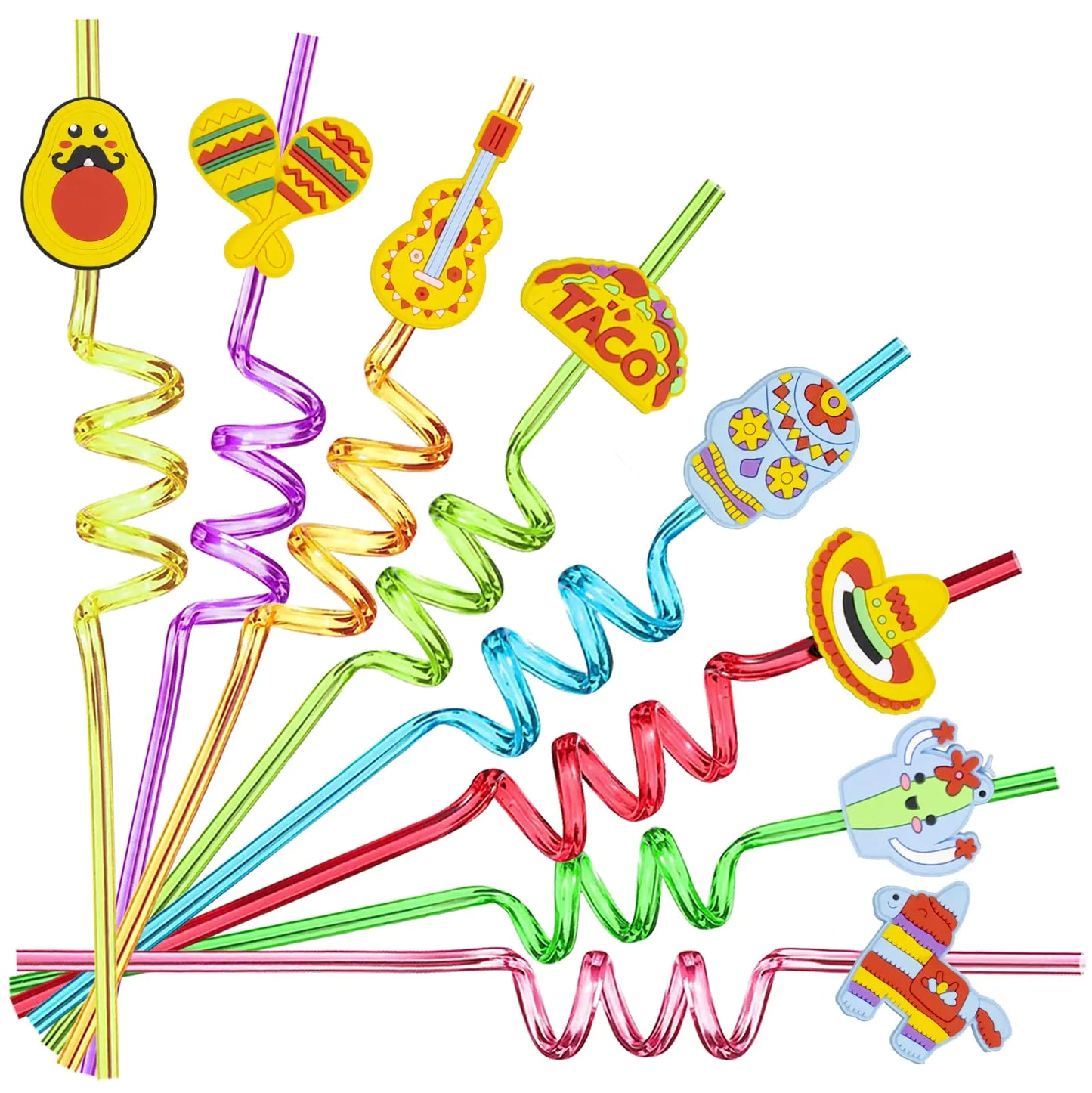 Cinco De Mayo Colorful Cocktail Straws