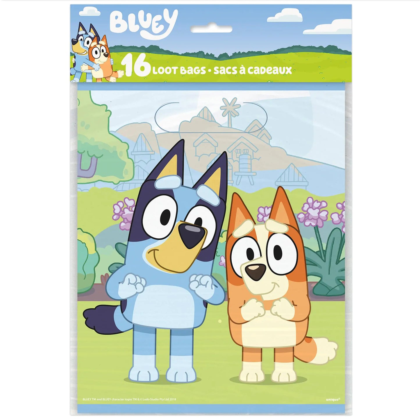 16-Pack Bluey Goodie Bags – Official Bluey Party Favor Bags