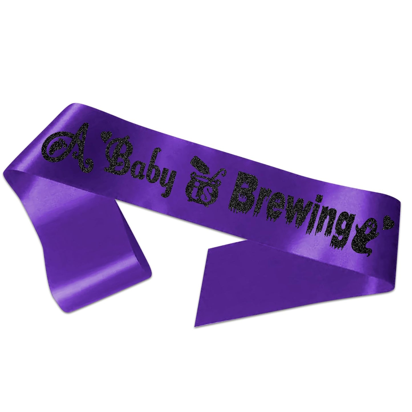 A Baby is Brewing Halloween Sash – Purple