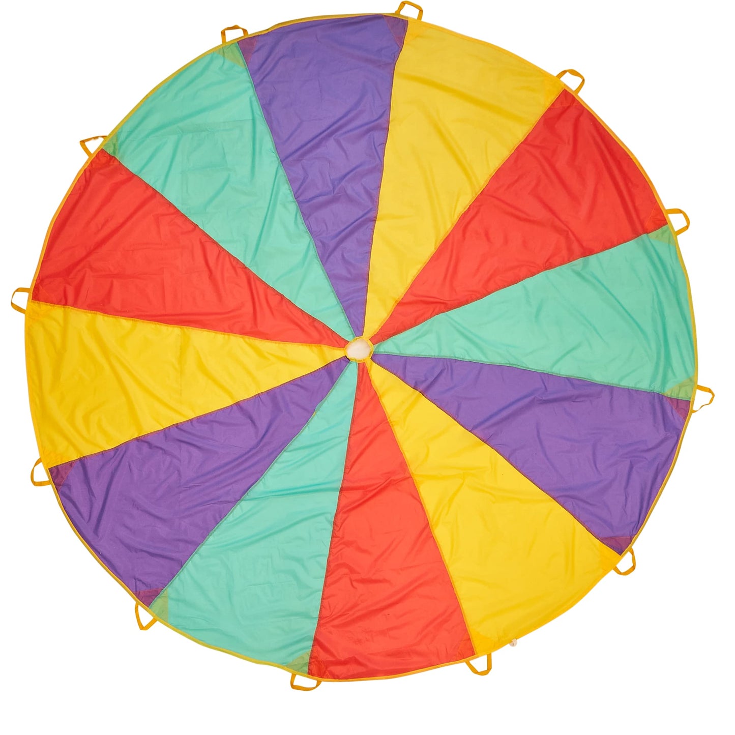 THE TWIDDLERS - 12ft Large Rainbow Parachute for Kids (12 Handles) Children Gymnastics Cooperative Play Tent Cooperative Group Games Outdoor Playground Activities