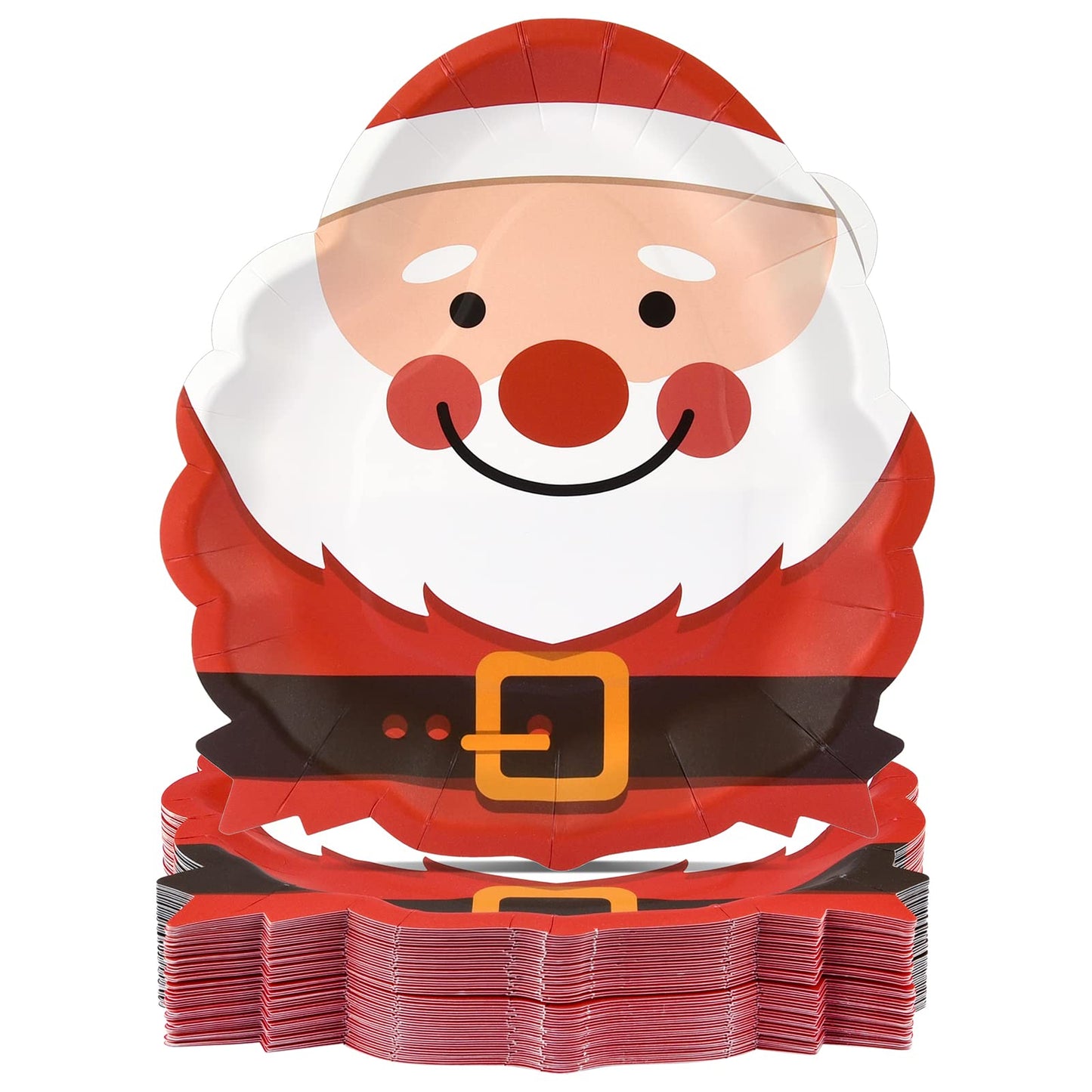 Santa Belly Christmas Paper Plates