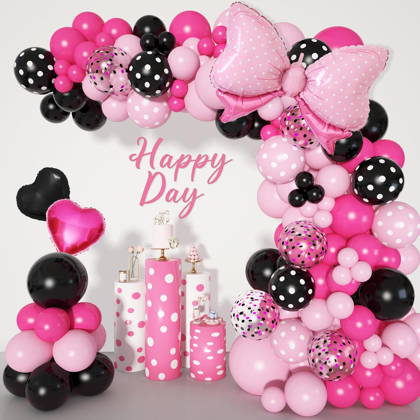 Pink Mouse Balloon Garland Arch Kit – 112 Piece