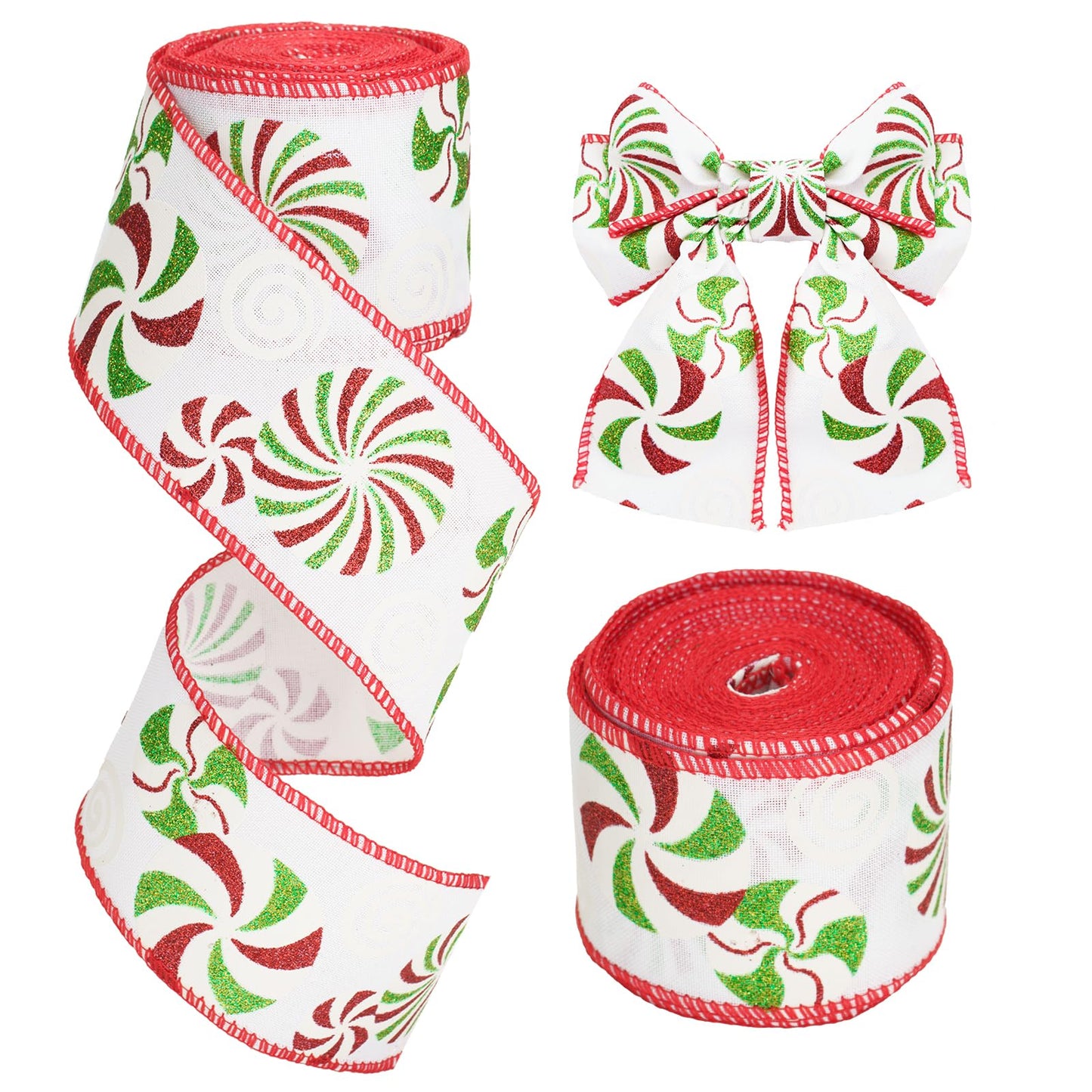 Christmas Candy Wired Ribbon