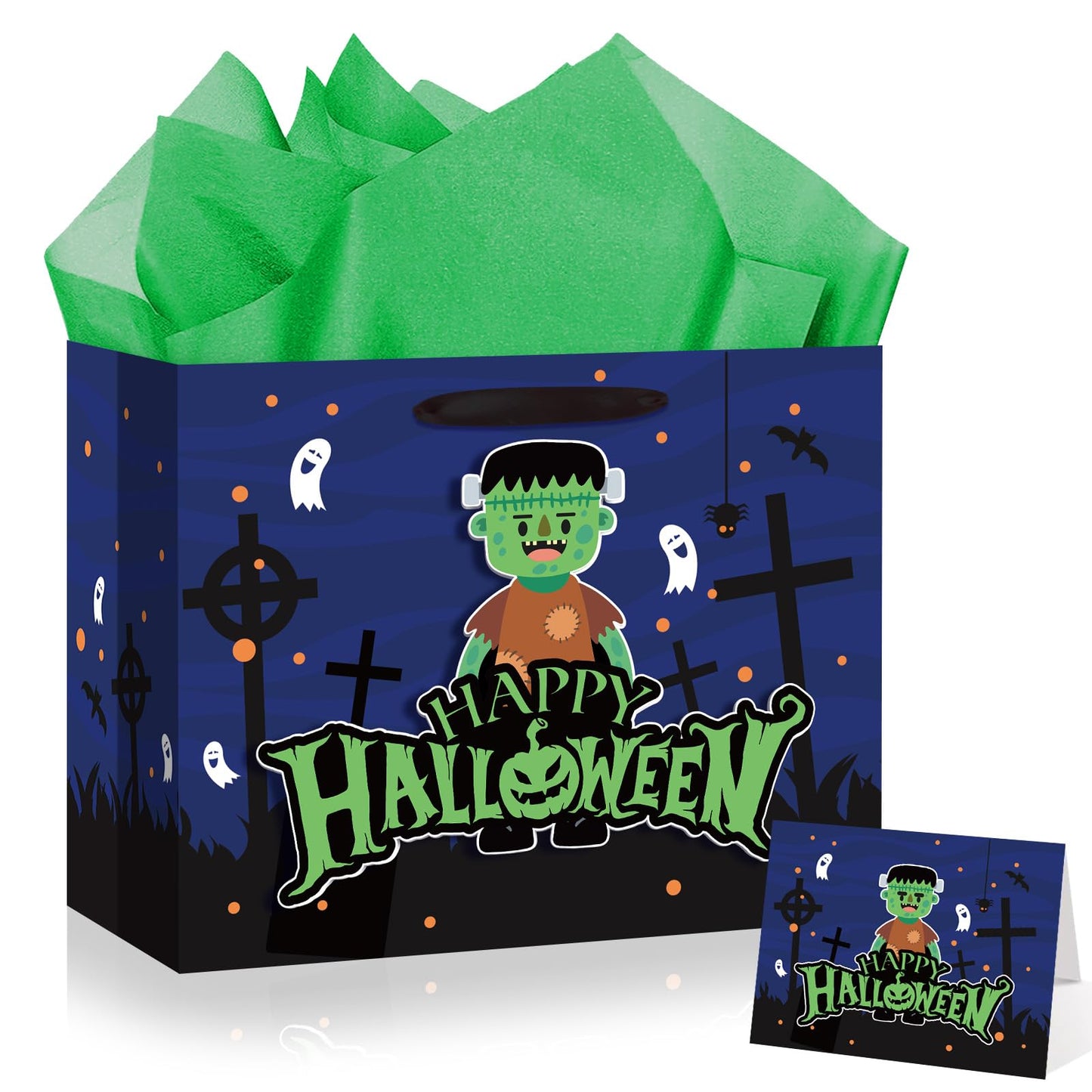 Halloween Gift Bag Set with Card and Tissue