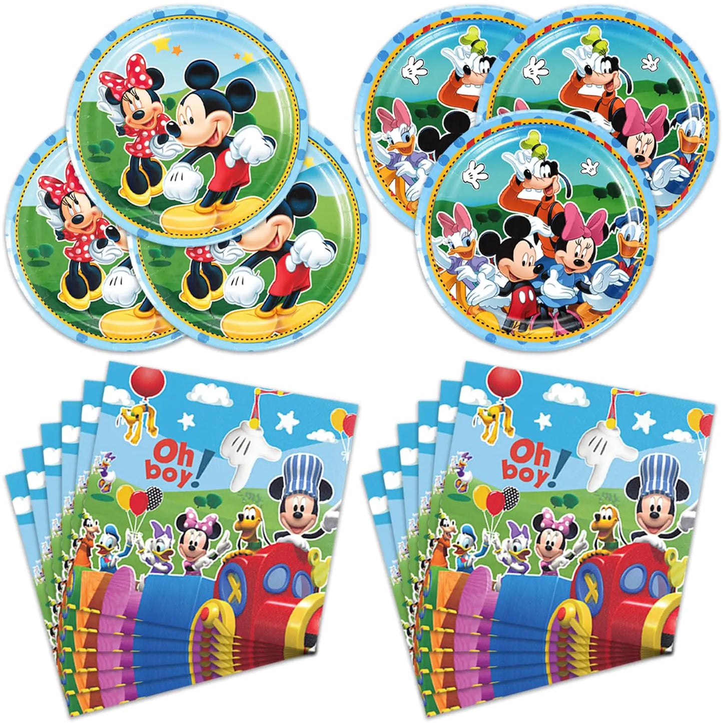 Classic Mouse Character Party Plates & Napkins Set - 40 ct