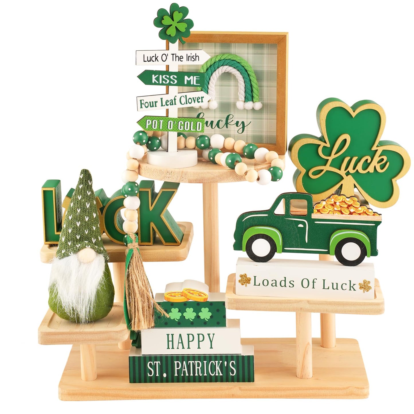 St. Patrick’s Day Tiered Tray Decor Set