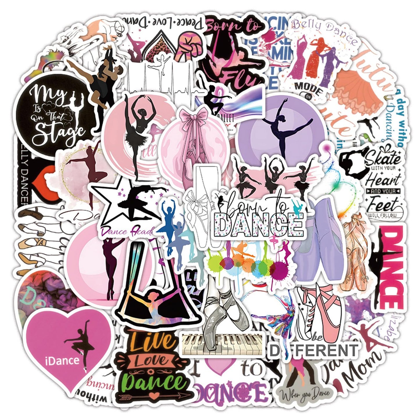 Dancing Vinyl Sticker Decals – 100 Pack