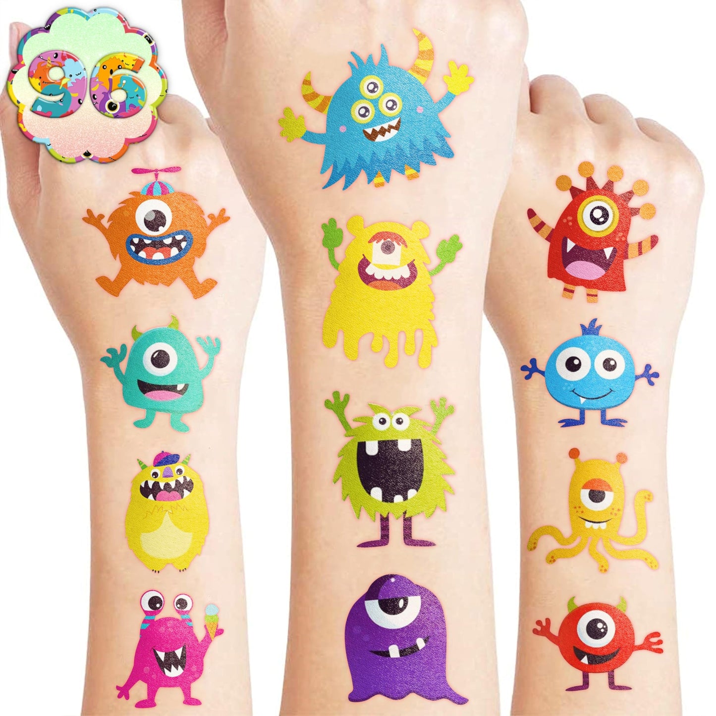 Little Monster Temporary Tattoos – 96 Pack
