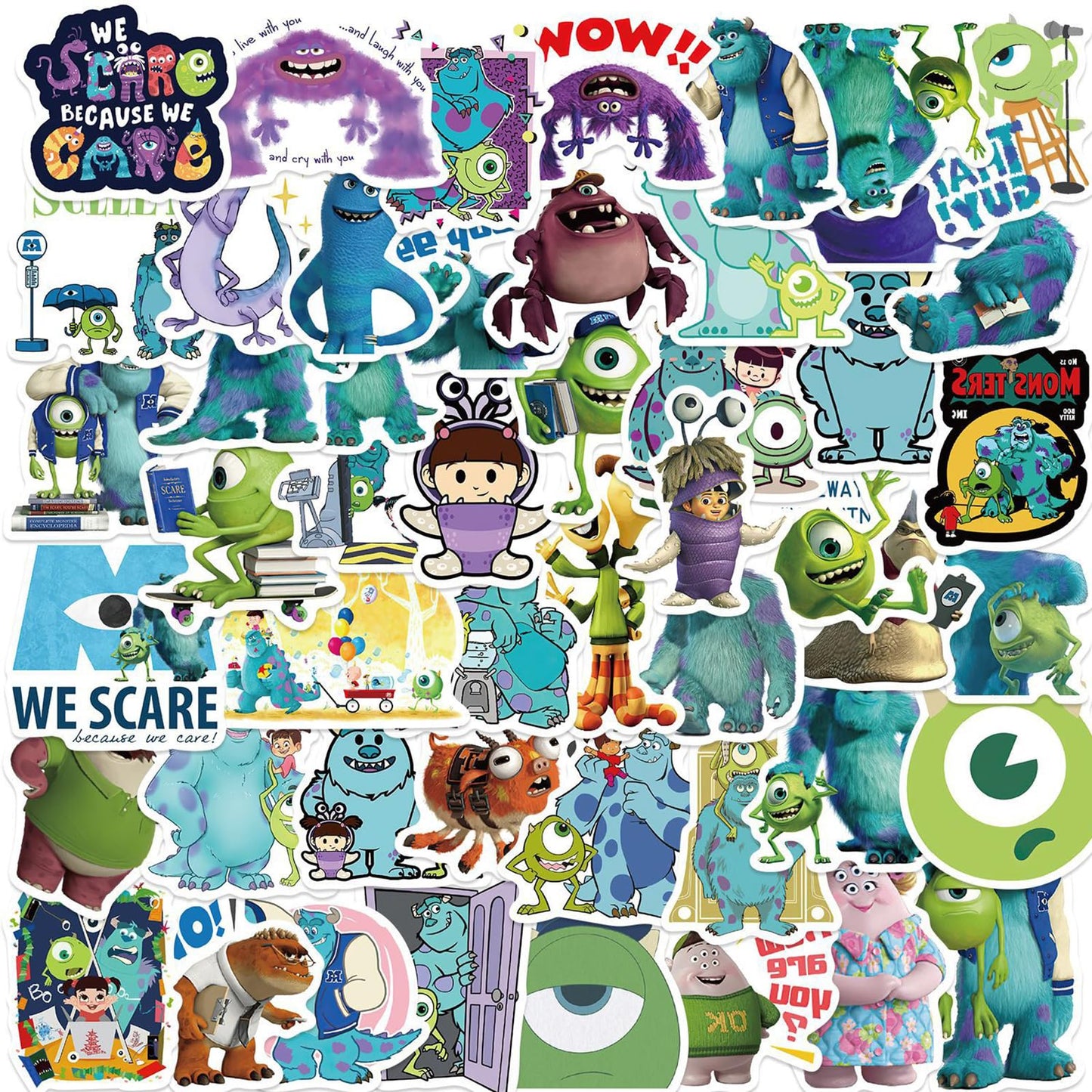 Cartoon Vinyl Stickers – 50 Pack