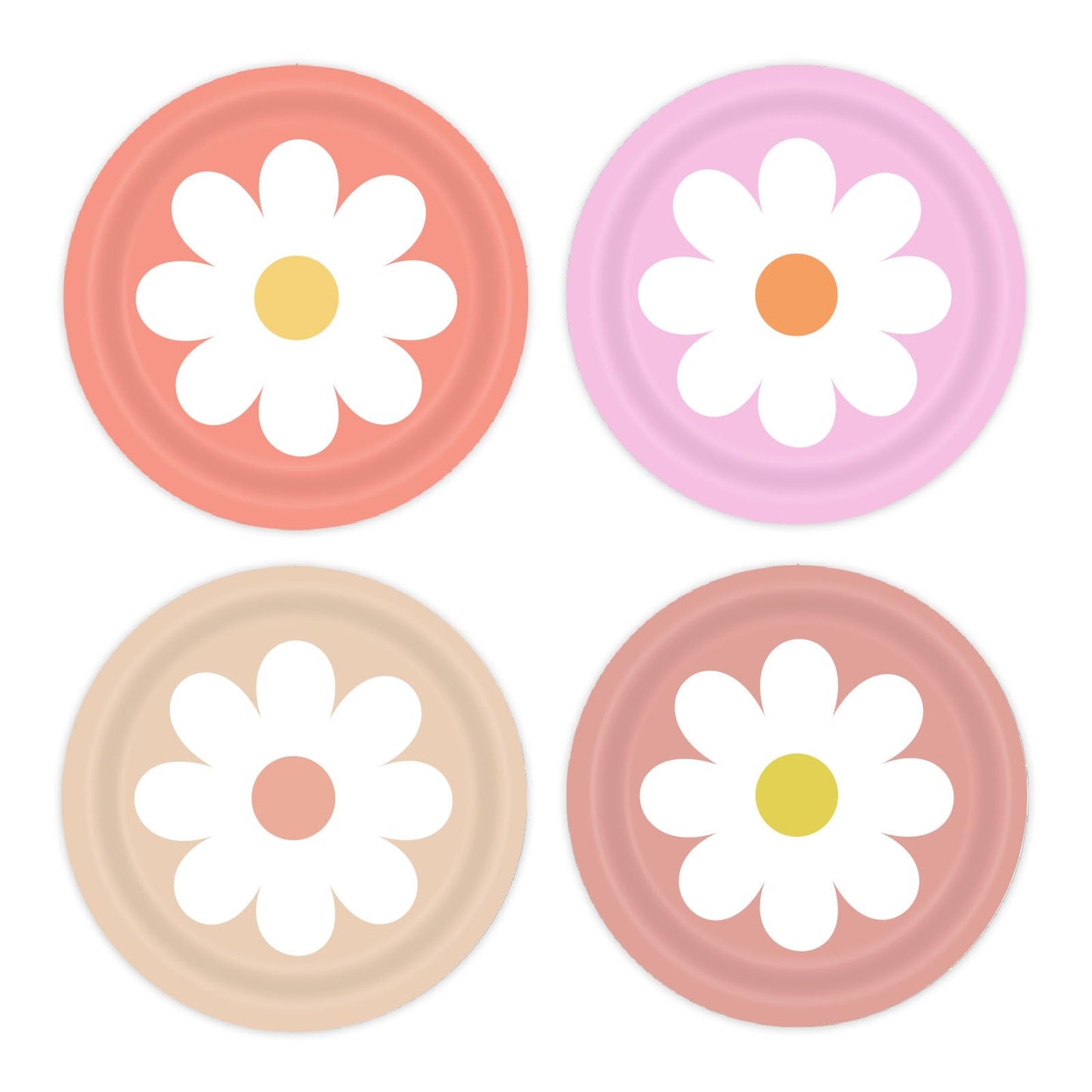 Daisy Birthday Party Paper Plates 9 Inch – 48 Pack