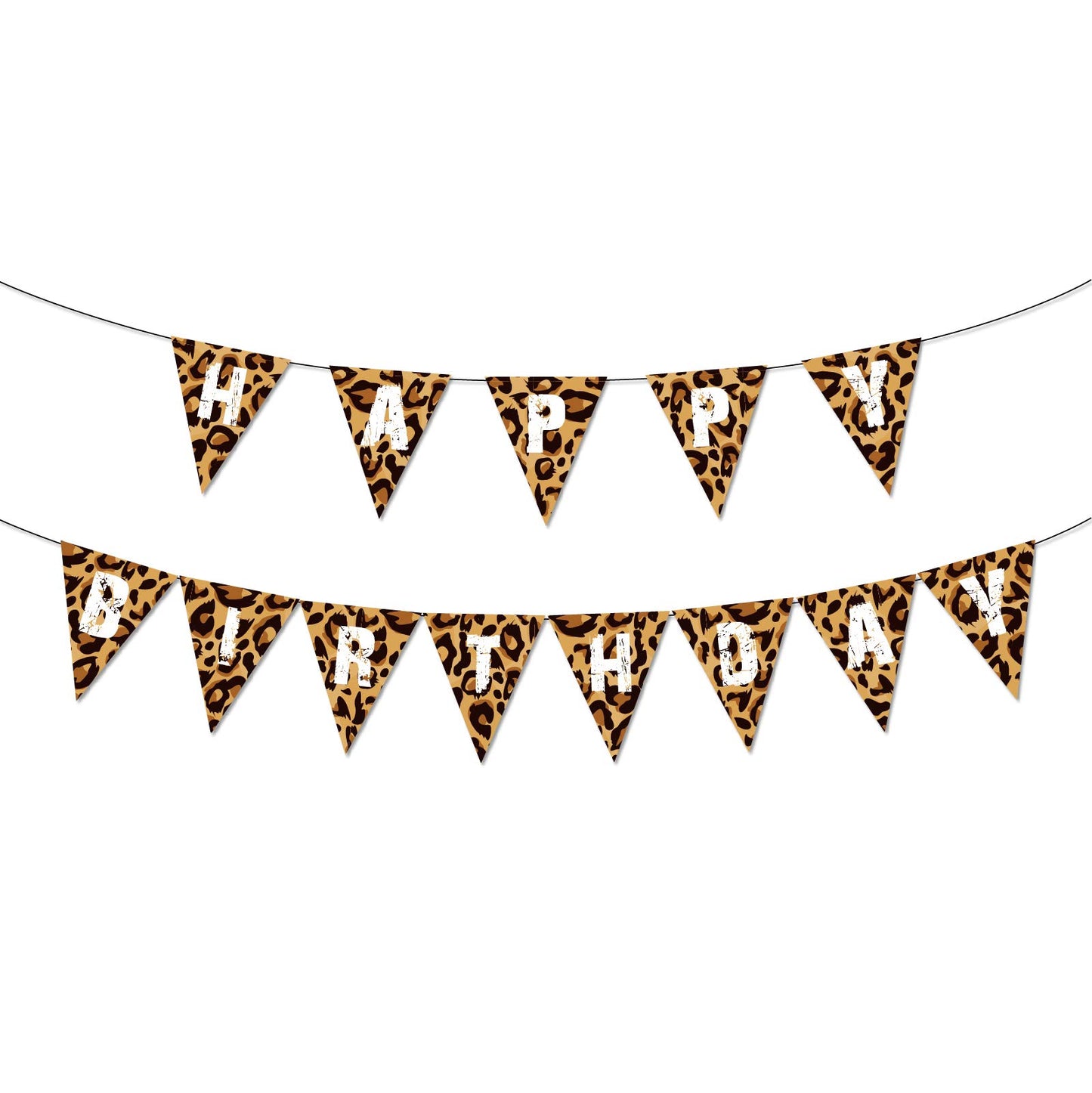 Leopard Print Wild Happy Birthday Banner