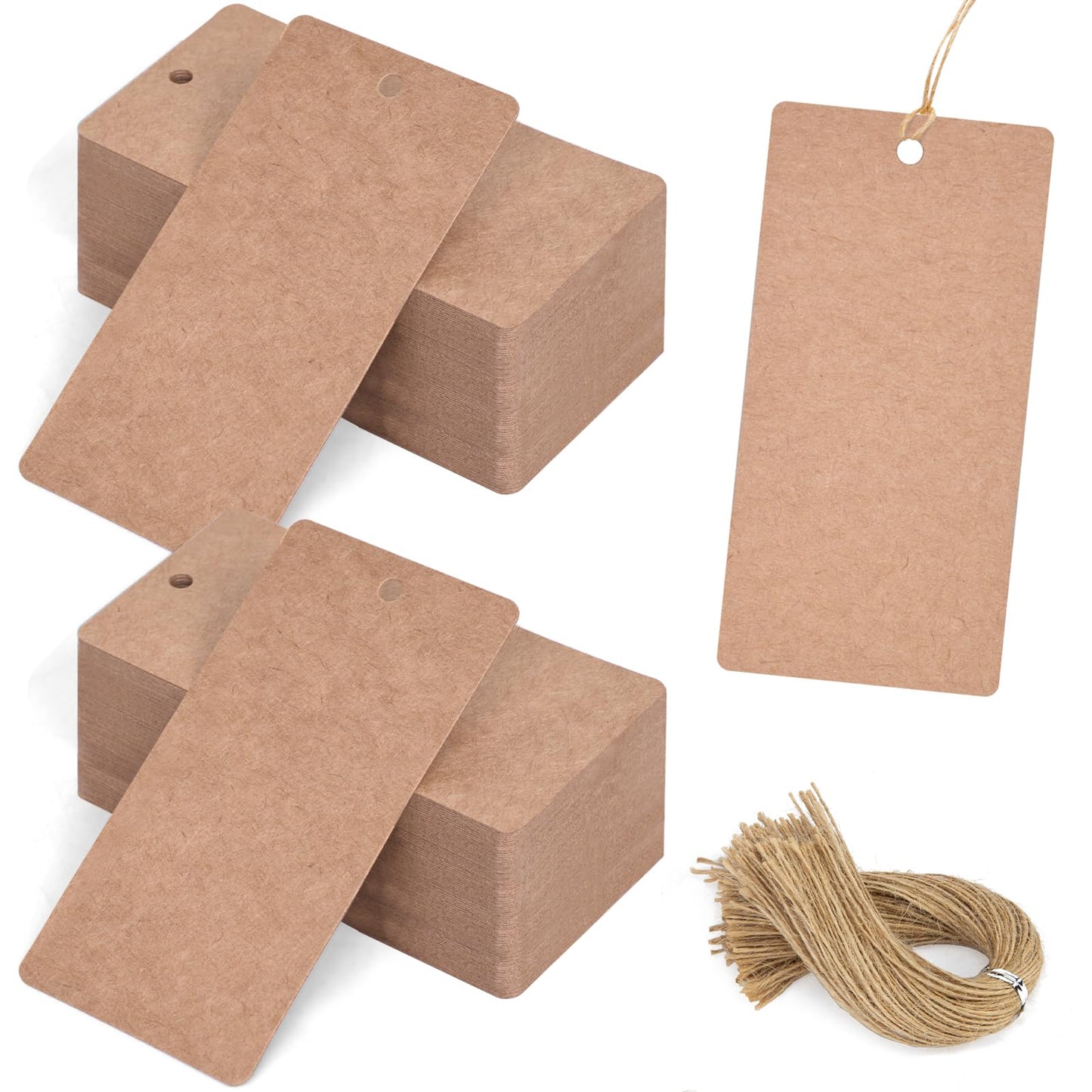 Kraft Paper Gift Tags with String – 200 Pack