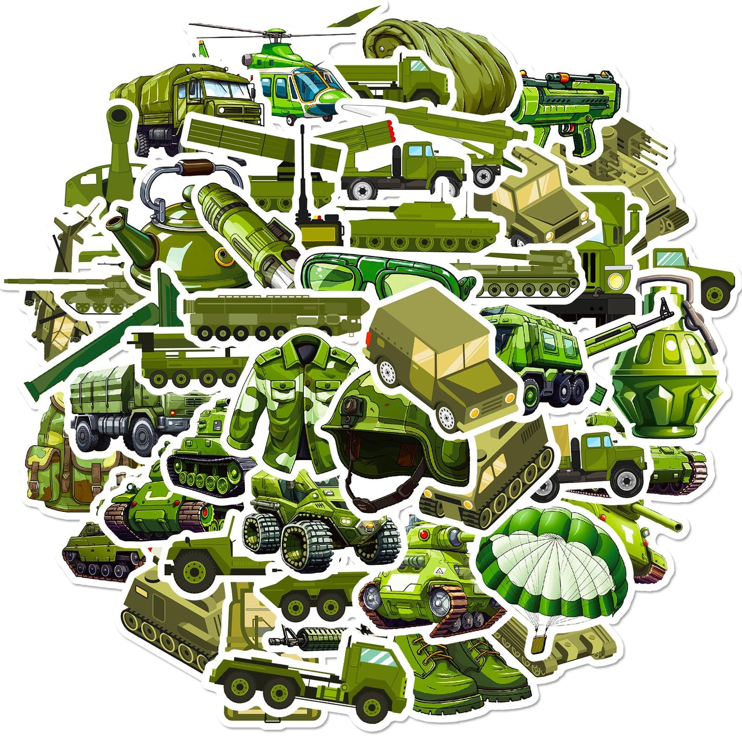 Military Army Vinyl Stickers – 50 Pack