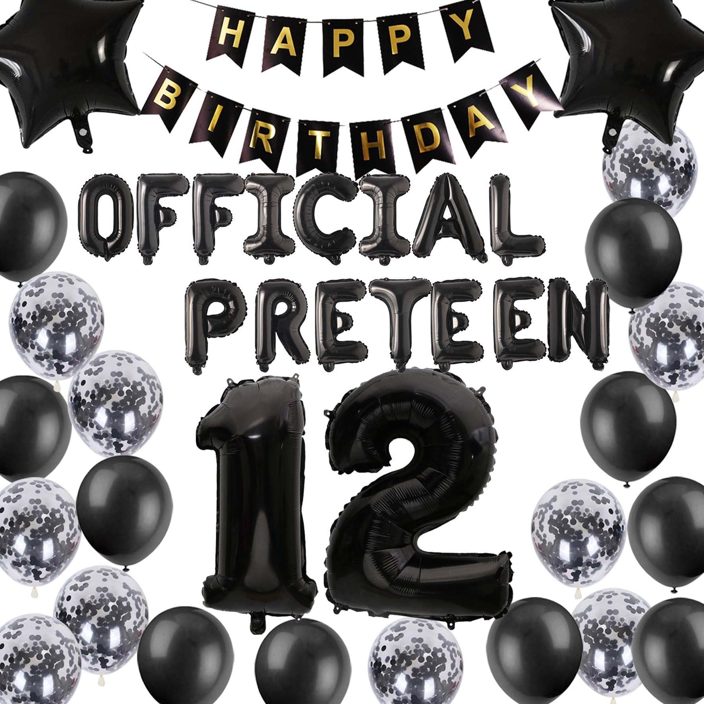 Official Pre Teen 12th Birthday Balloon Decoration Kit