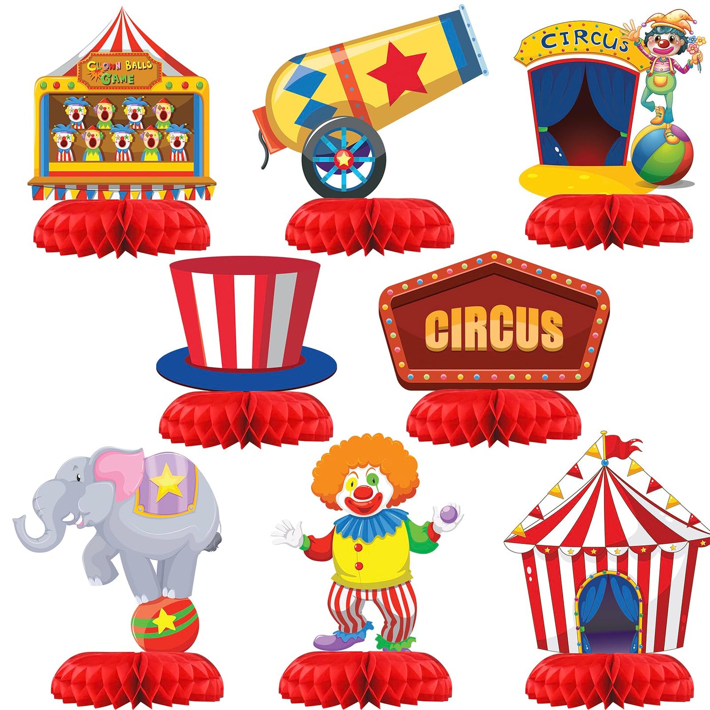 Carnival Circus Party Honeycomb Table Centrepiece Decorations
