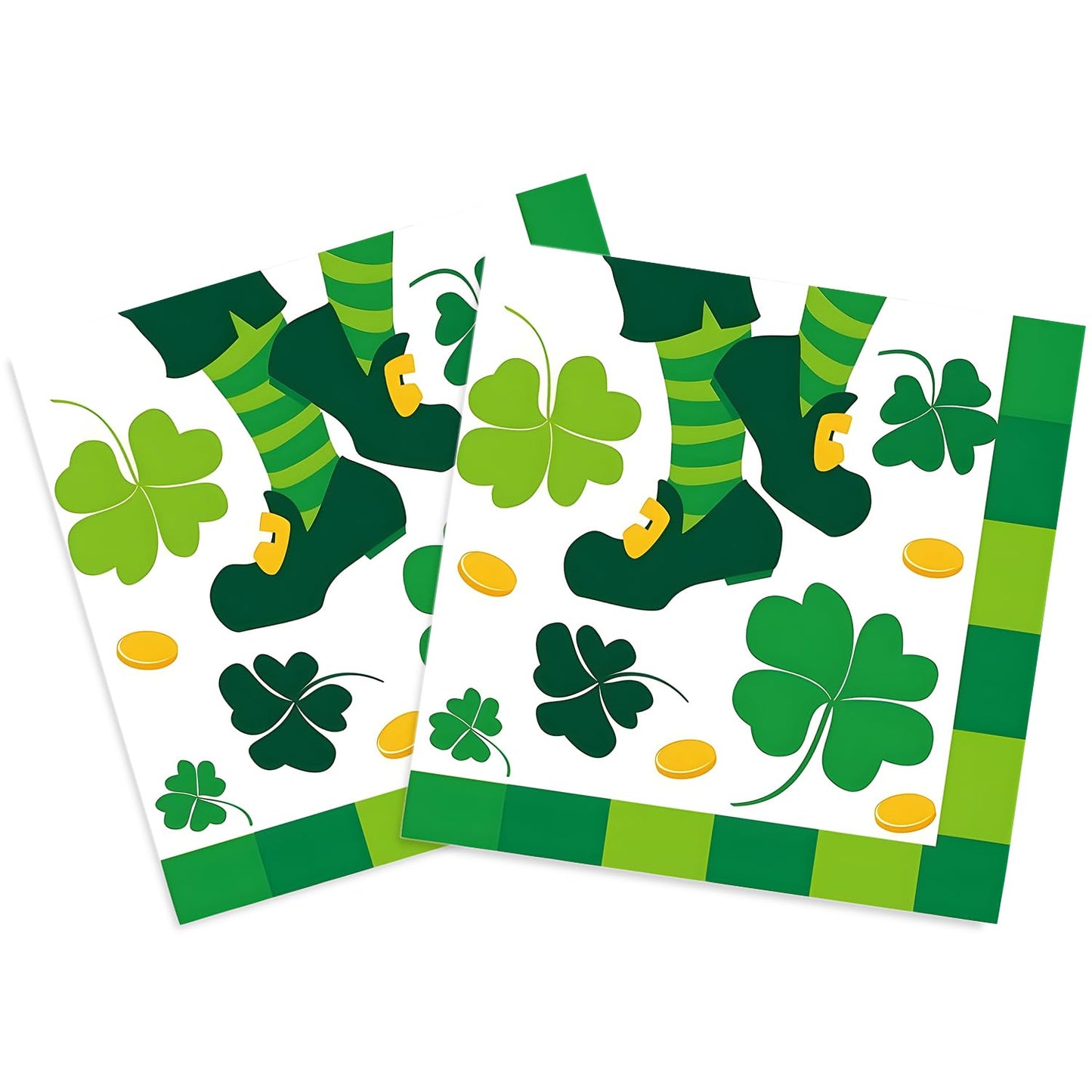 St. Patrick's Day Lucky Shamrock Paper Napkins – 40 Pack