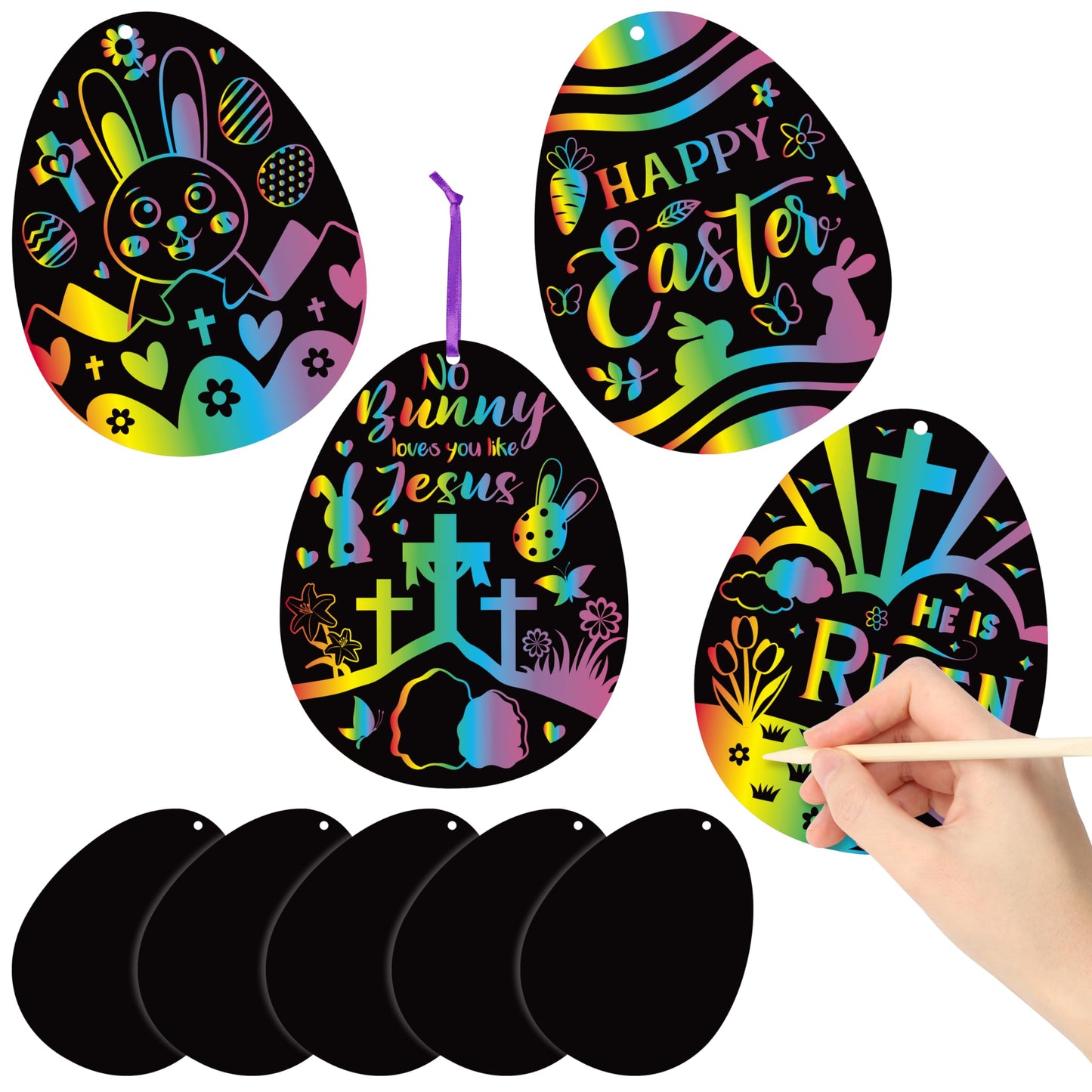 Easter Egg Scratch Card Craft Kit for Kids