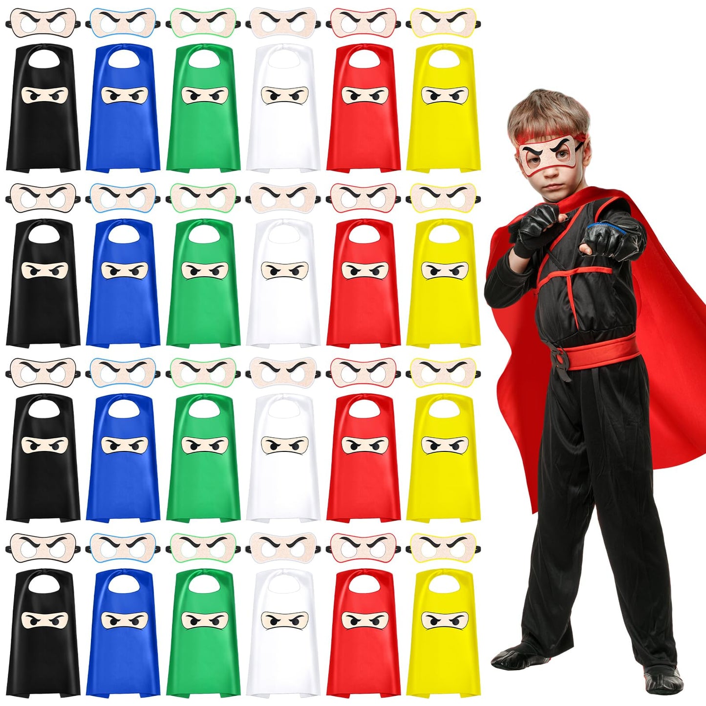 Ninja Capes & Masks – 24 Sets