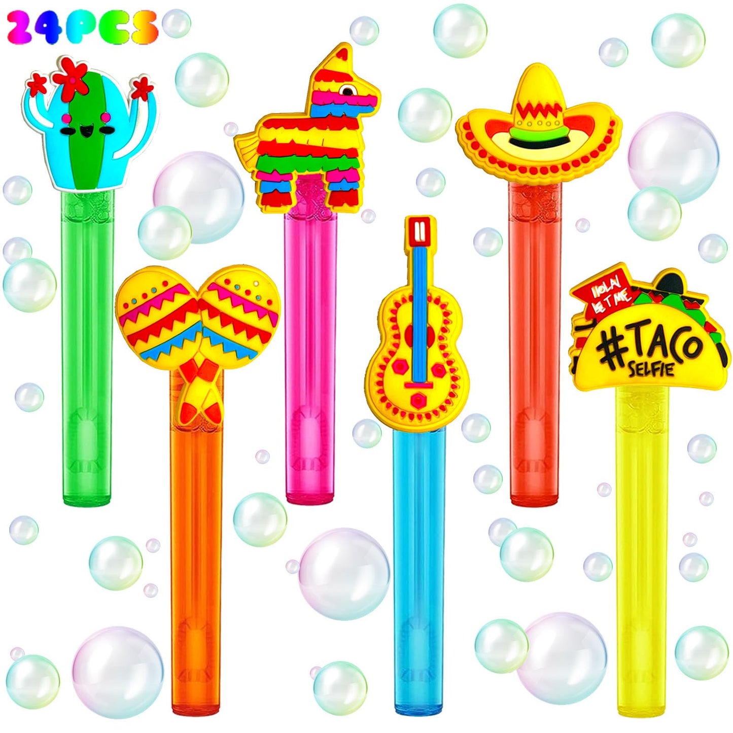 Mexican Taco Bubble Wands Fiesta Party Favours – 24 Pack