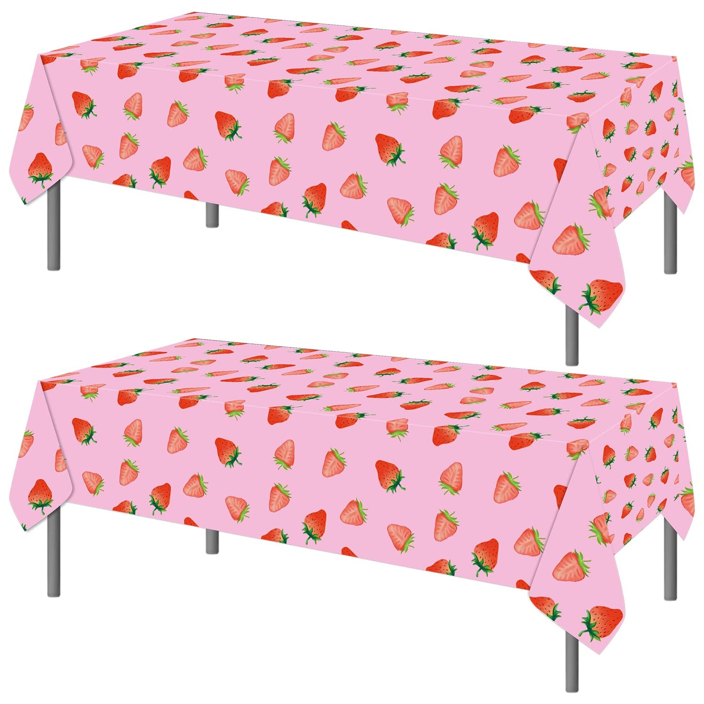 Strawberry Plastic Party Tablecloth – 2 Pack