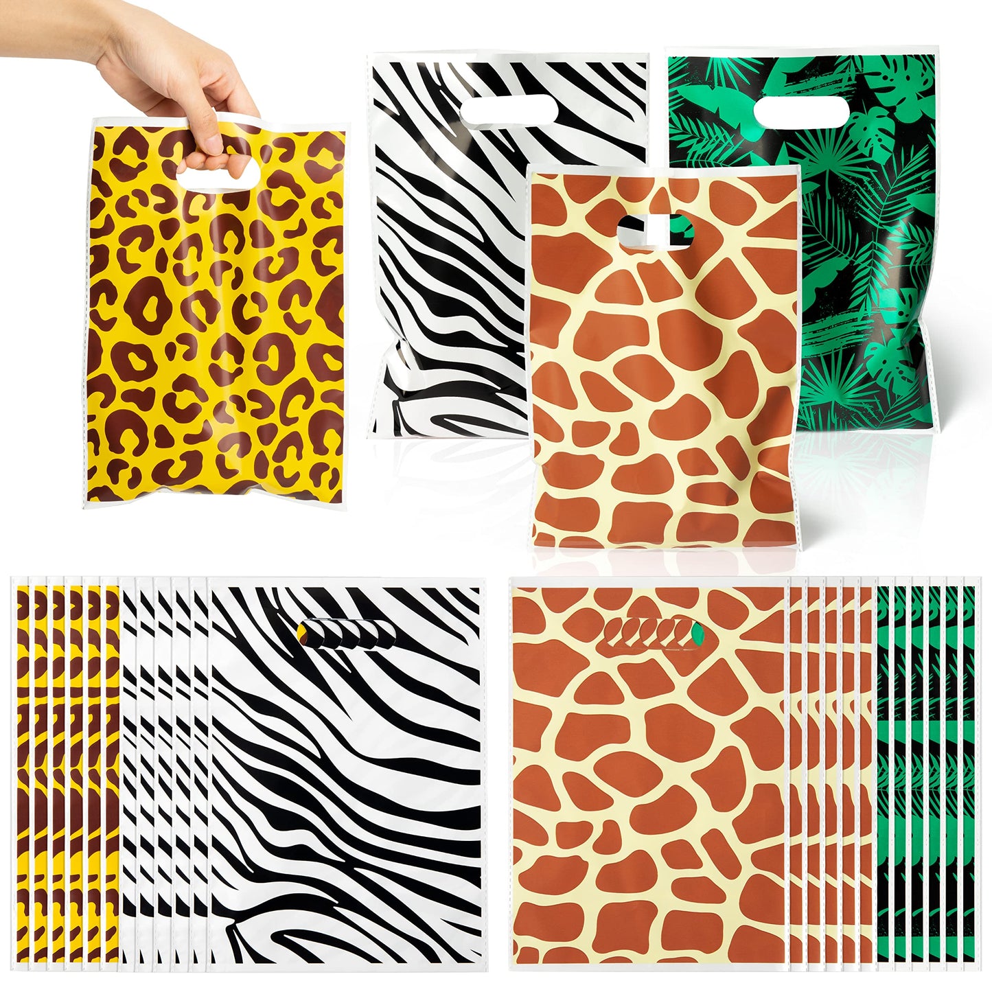 Animal Print Jungle Party Favor Bags - 60 ct