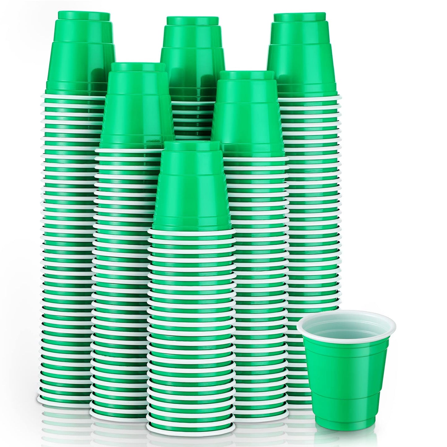 Green Disposable 2oz Mini Shot Cups – 200 Pack