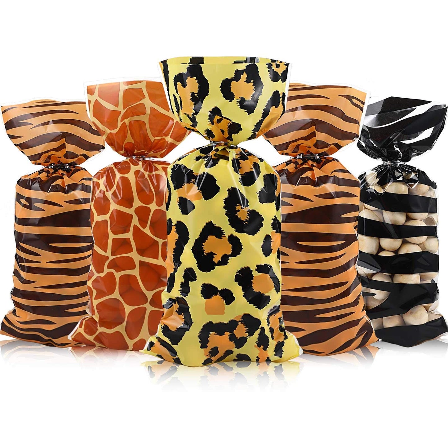 Jungle Animal Decorative Treat Bags - 120 ct