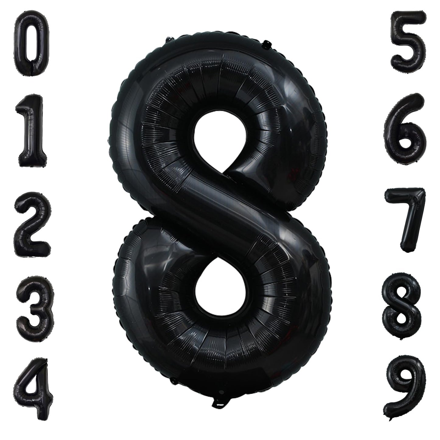 Black Number 8 Giant Foil Balloon - 40 Inch