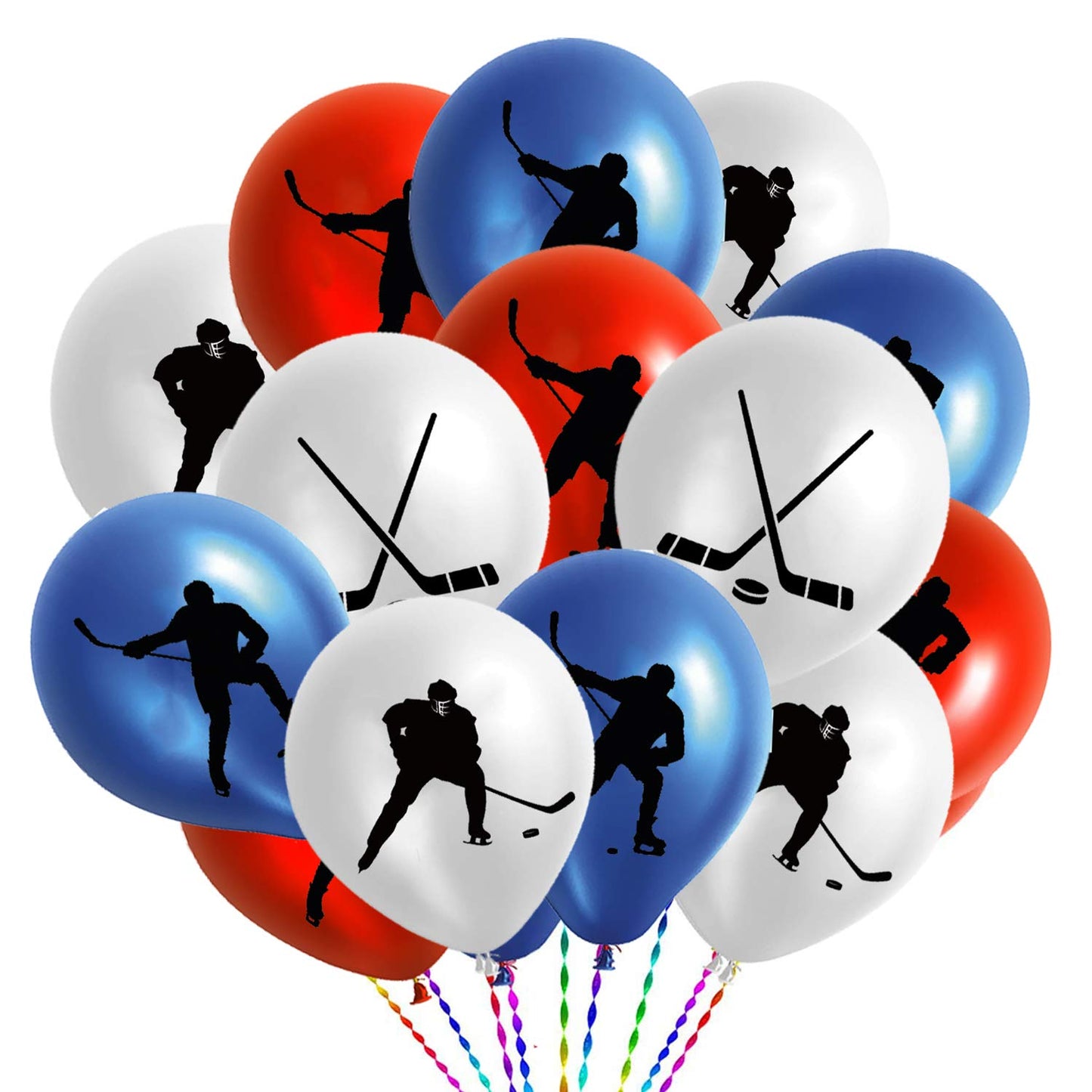 Ice Hockey Party Latex Balloons – 60 Pack
