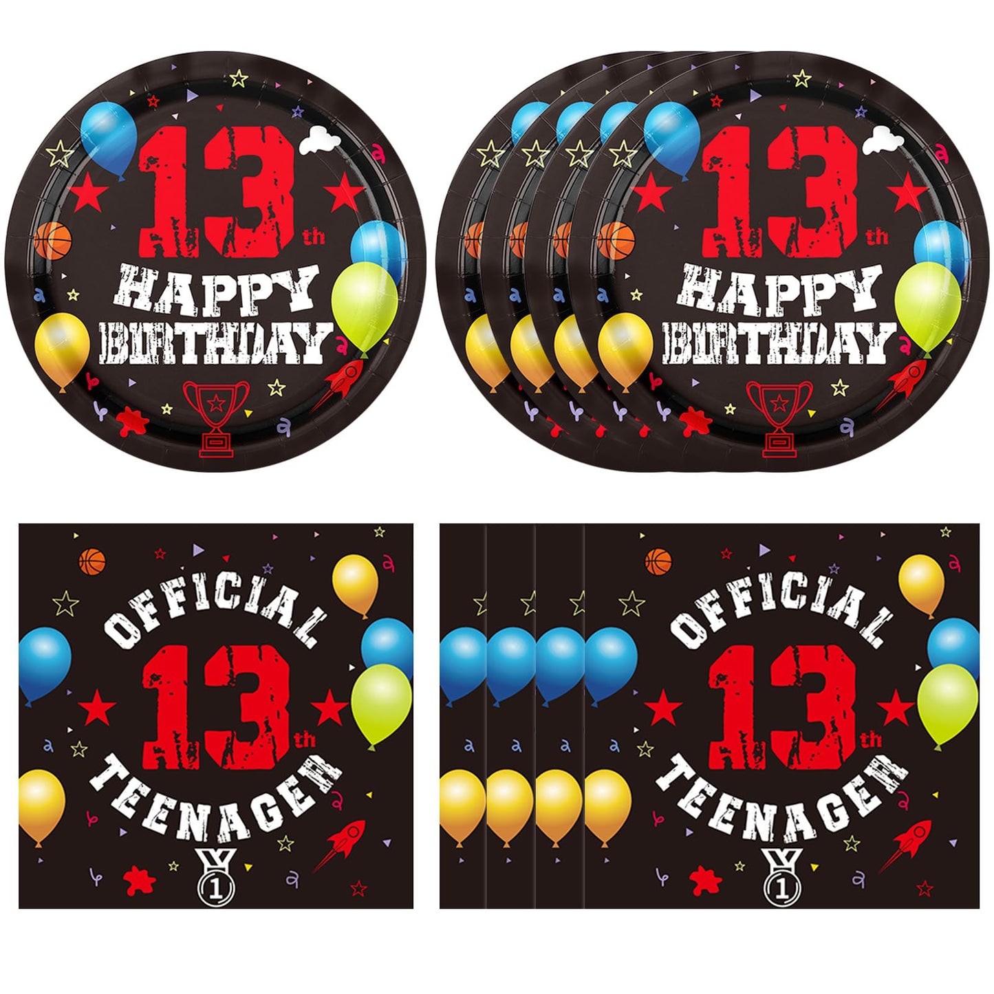 13th Birthday Party Tableware Set