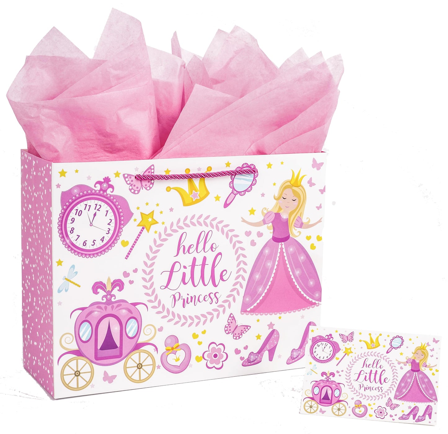 Little Princess Pink Gift Bag with Tissue Paper