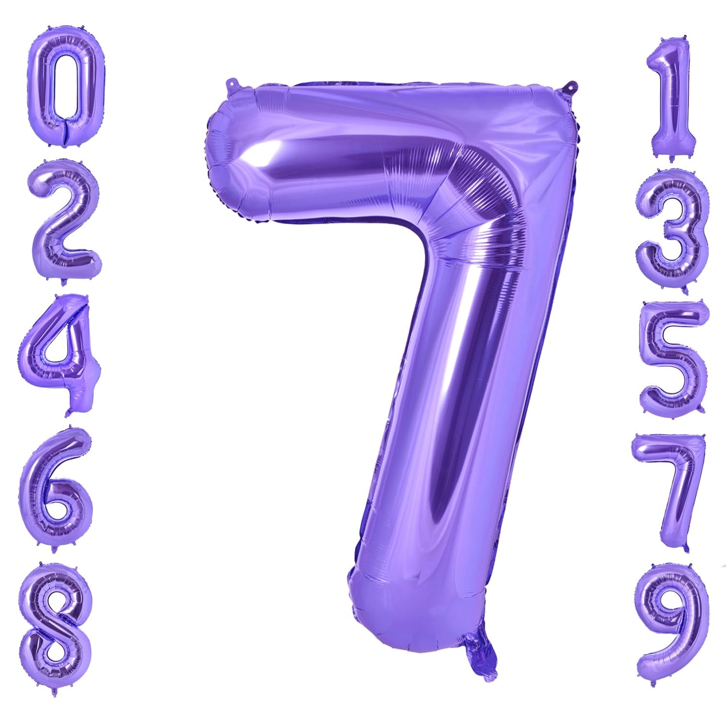 Purple Giant Number 7 Foil Balloon - 40 Inch