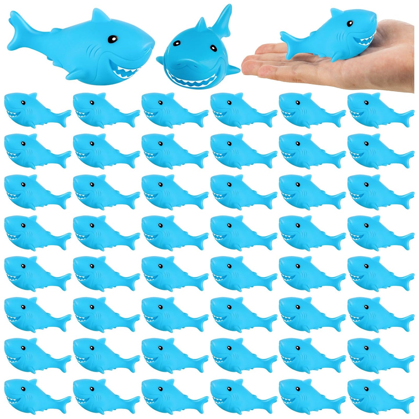 Mini Rubber Shark Bath Toys Party Favours – 25 Pack