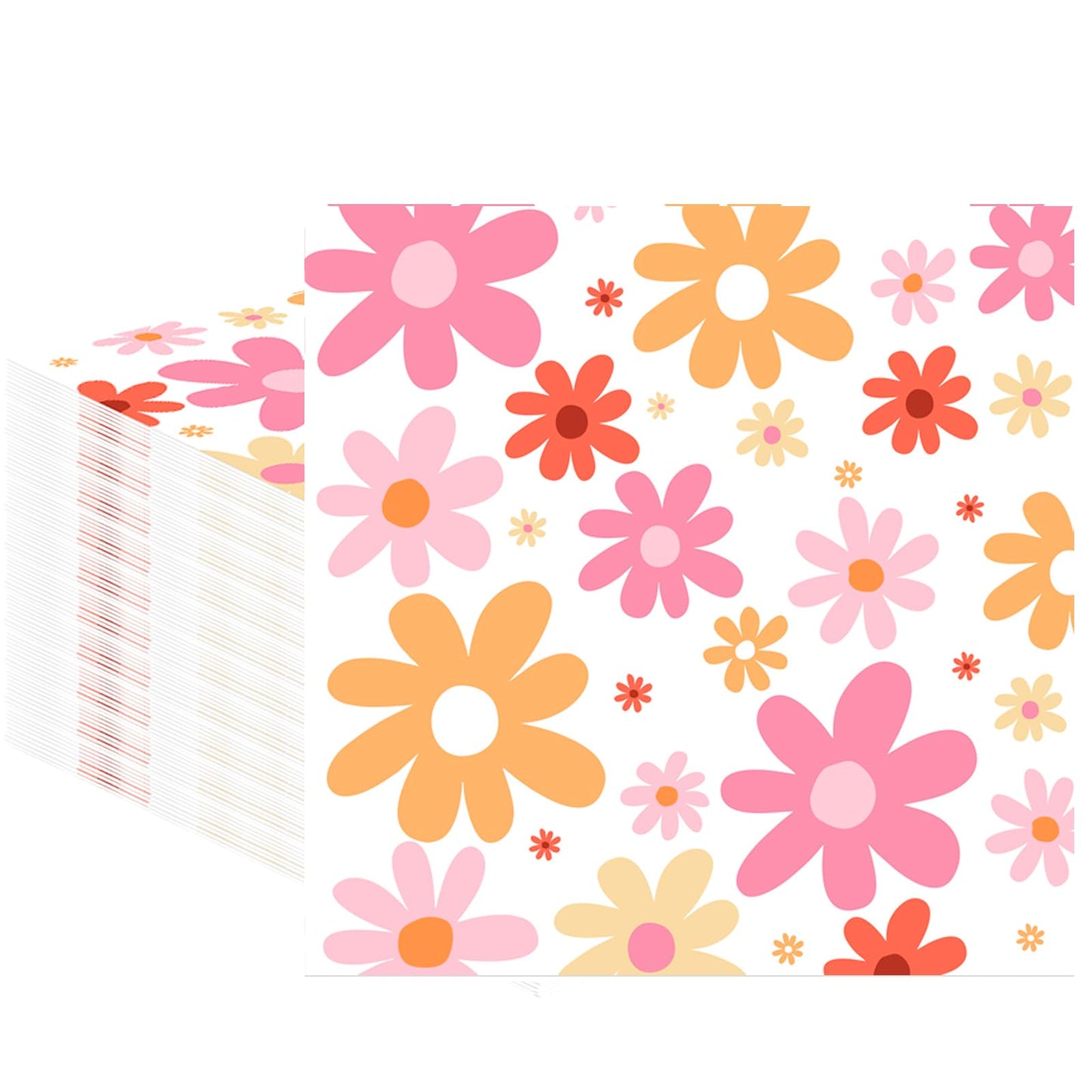 Boho Daisy Paper Party Napkins – 100 Pack