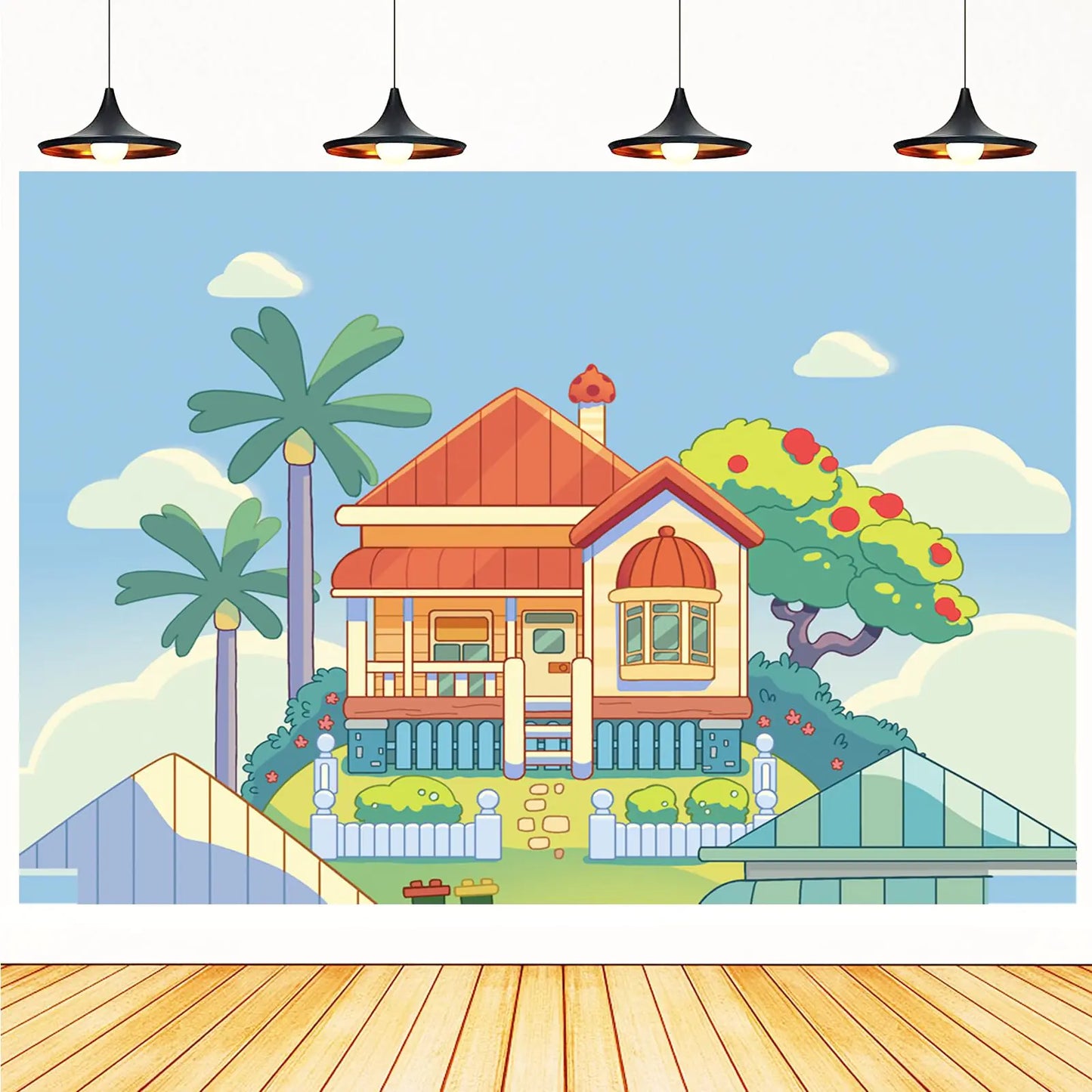 Blue Dog Birthday Party Backdrop