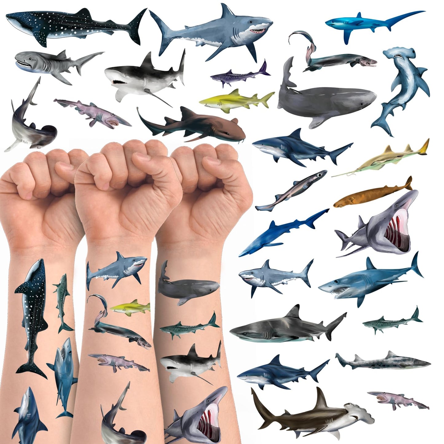 Shark Temporary Tattoos