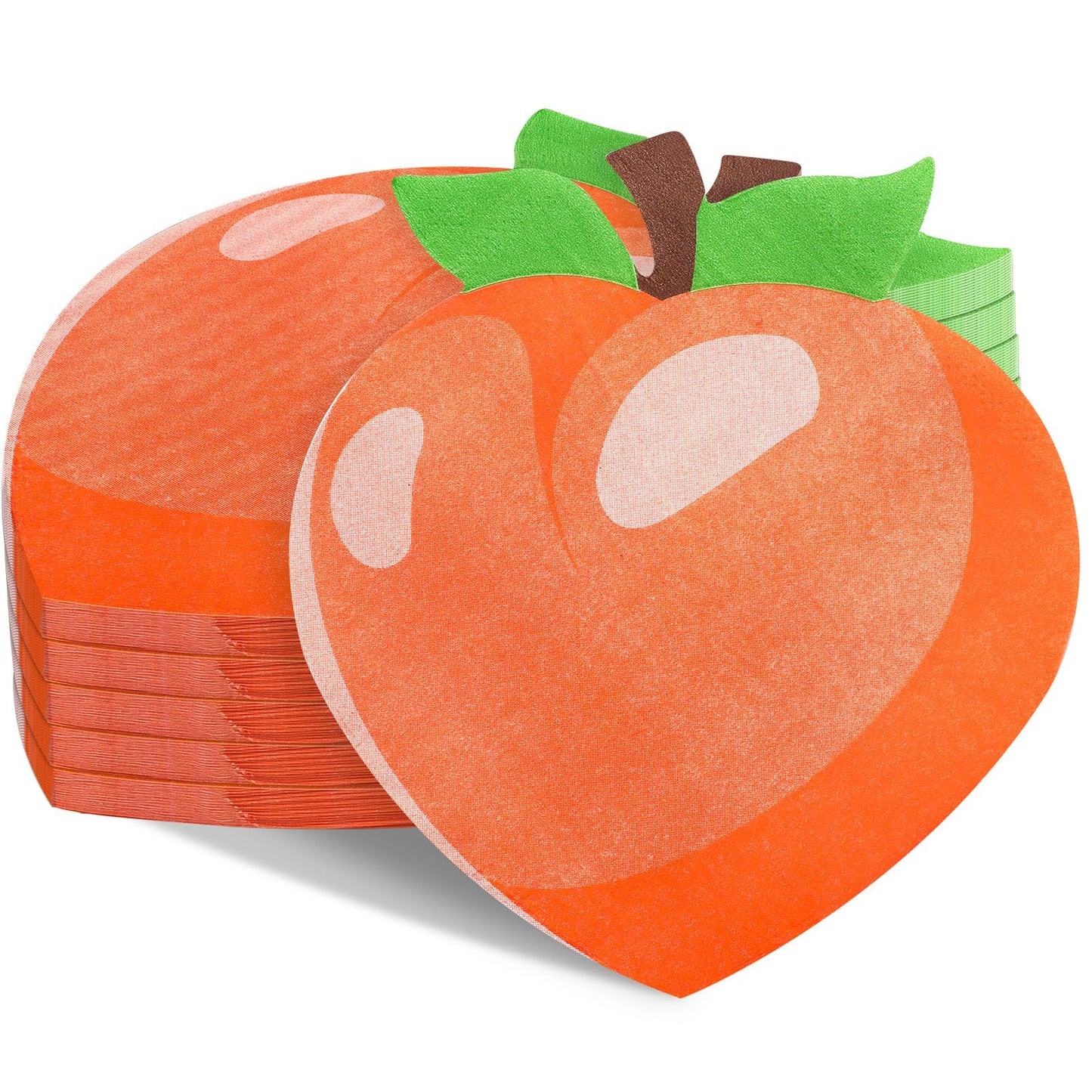Peach-Shaped Paper Napkins – 100 Pack, 2-Ply